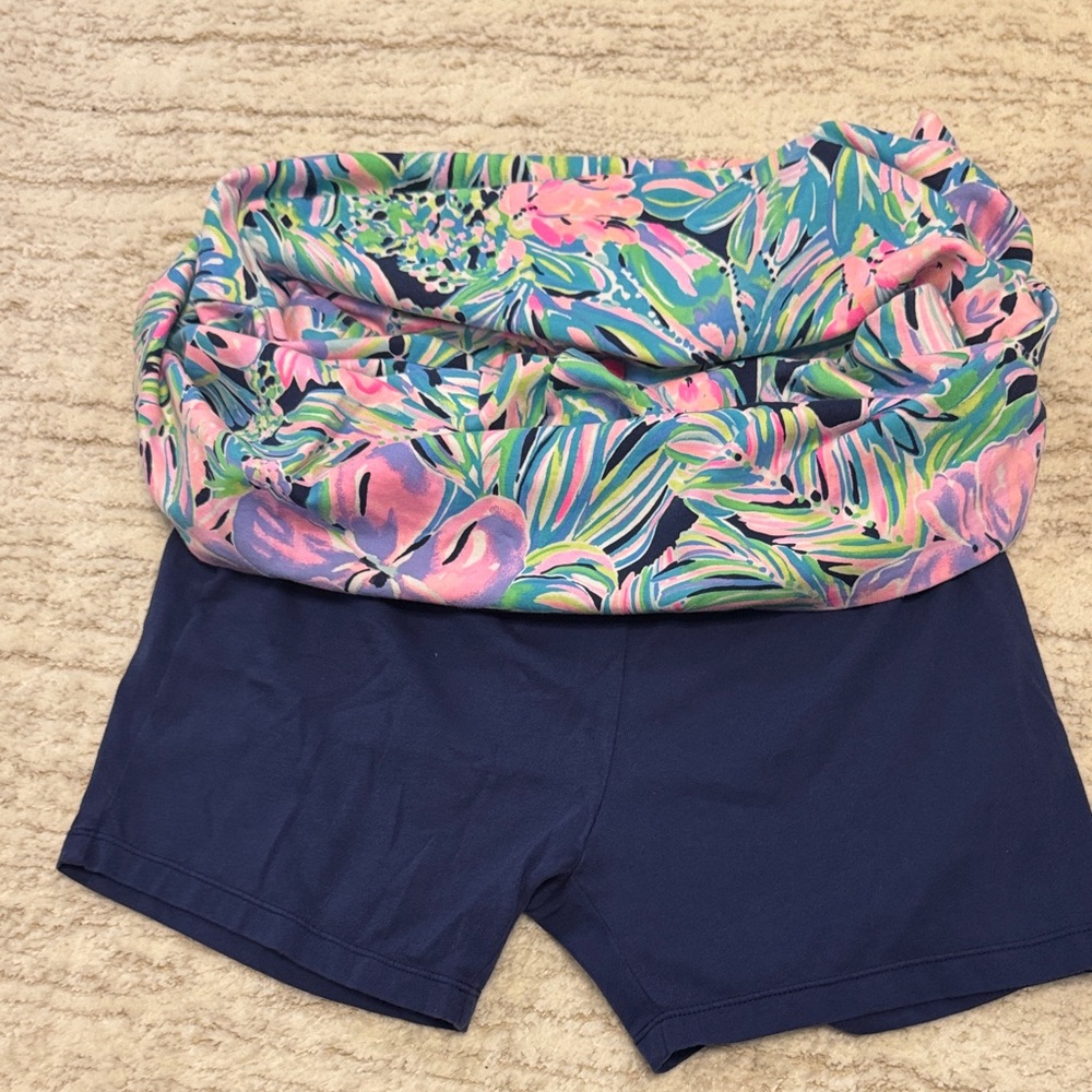Lilly Pulitzer Tropical Pink and Blue Mini Skirt - Picture 4 of 4